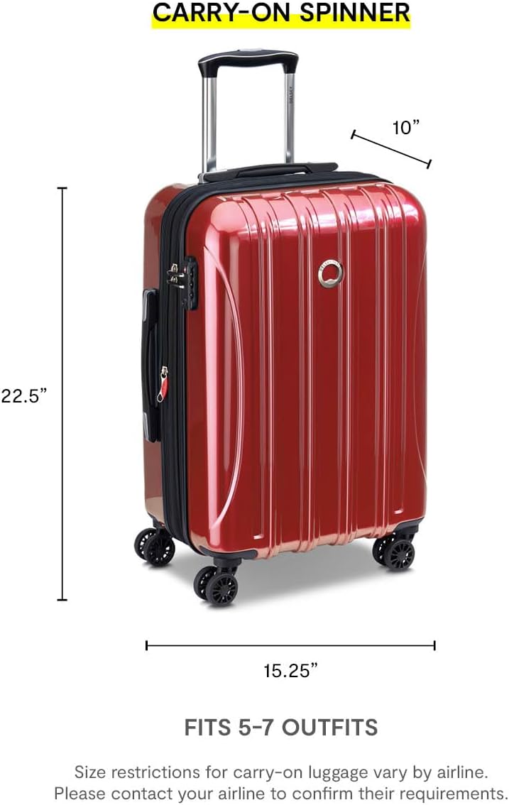 Delsey Helium severity 21.7" Expandable Spinner Carry-On Suitcase - Airline Approved Hardshell Luggage view 2