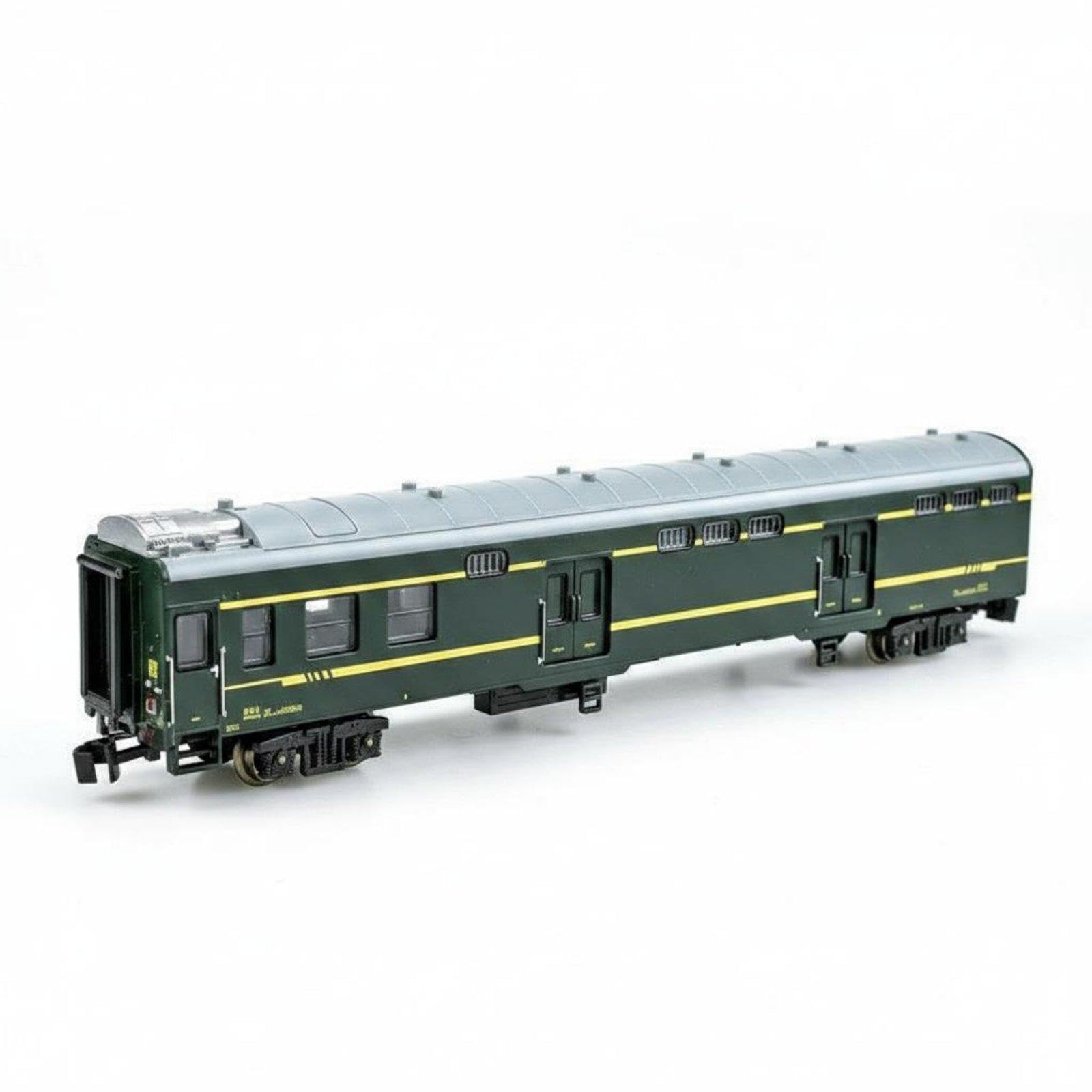 SECRET DESIRE Lit Baggage Railcar Model Interior Light Baggage Railcar Model Side-Opening Doors for Railway Hobbyists, Display Shelf Green Xl25g-image-33