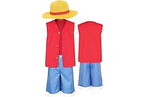Naruto Outfit for Boys - Anime Cosplay Red Sleeveless Shorts Hat