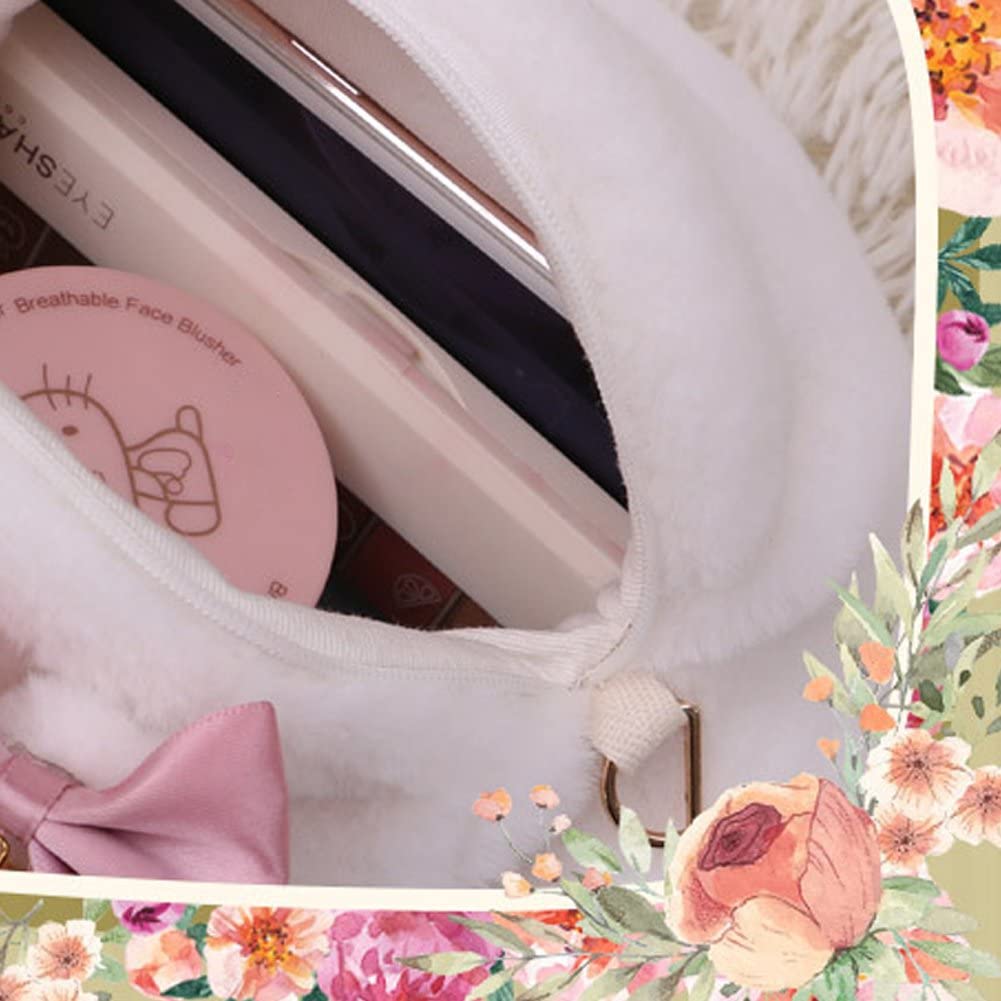 Amazon.co.jp: Vuogli クロスボディバッグ ロリータ かわいい 大きめ ウサギ耳 ぬいぐるみ ショルダーバッグ ふわふわ 財布  ハンドバッグ コインポーチ 女性用（ピンク） : ファッション