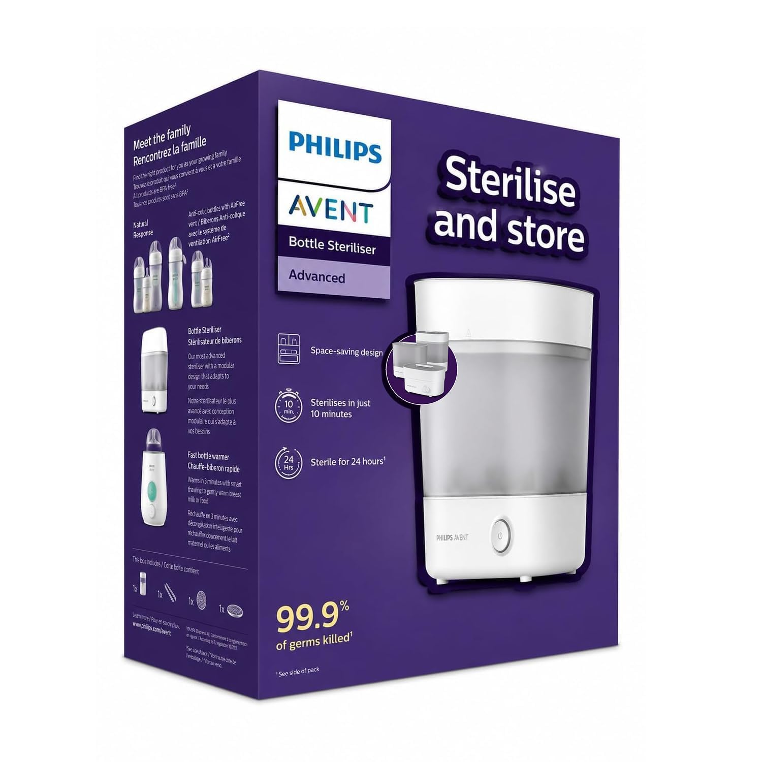 Philips Avent Sterilizer I No.1 Brand Recommended by Moms Worldwide | Kills 99.9%* Germs in 10 mins Cycle with Natural Steam Sterilization I Stays Sterile Upto 24hrs* | SCF291/00-image-32