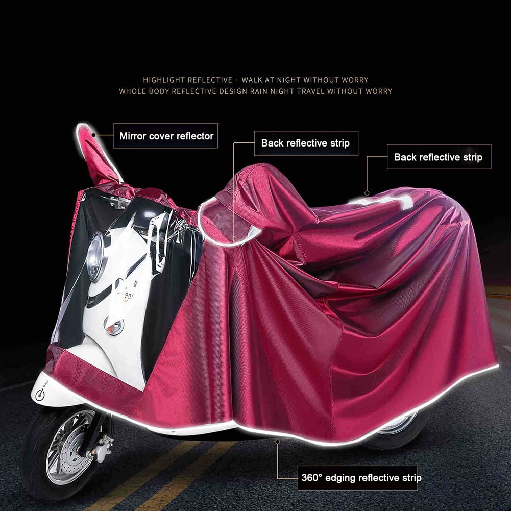 Chubasquero de ciclismo impermeable para bicicleta eléctrica, impermeable, para movilidad, scooter, poncho de lluvia, scooter, motocicleta, cubierta impermeable con ranuras para espejo, chaqueta