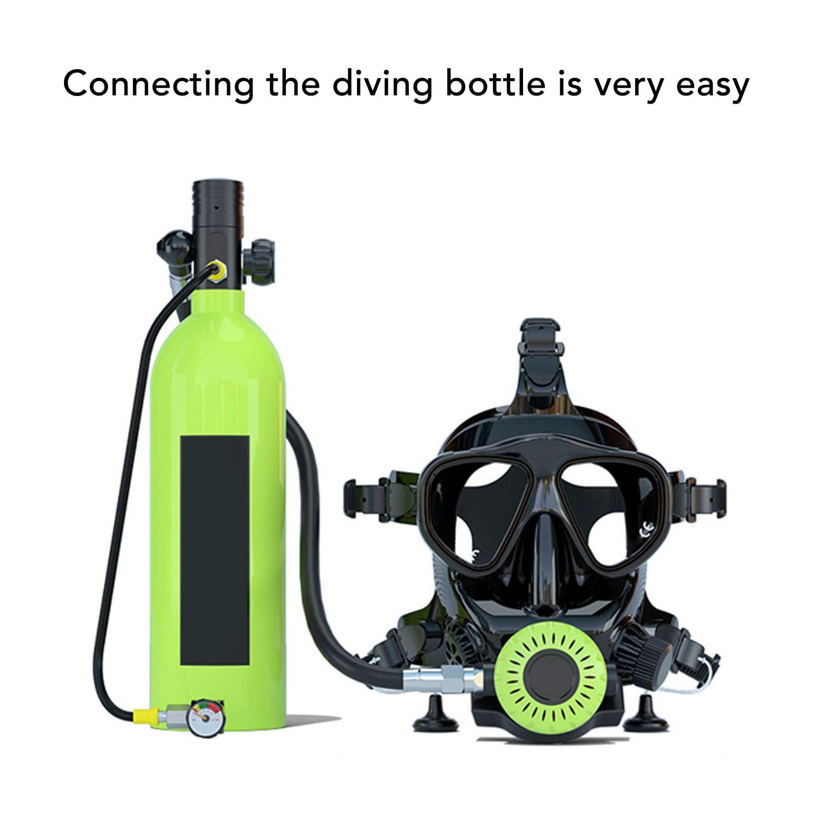 Gafas de Buceo Panorámicas de Cara Completa de 180° con Soporte para Cámara para Entusiastas del Snorkel