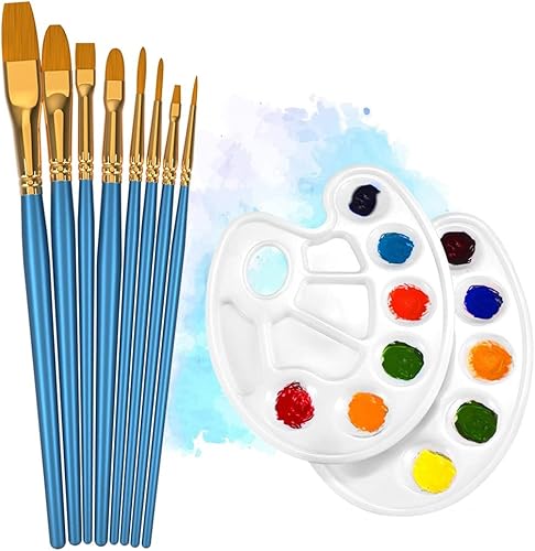 GENIGW - Juego de 50 pinceles de pintura para artistas, de nailon, acuarela, acrílico, pintura al óleo, papelería disponible en Yaxa Colombia