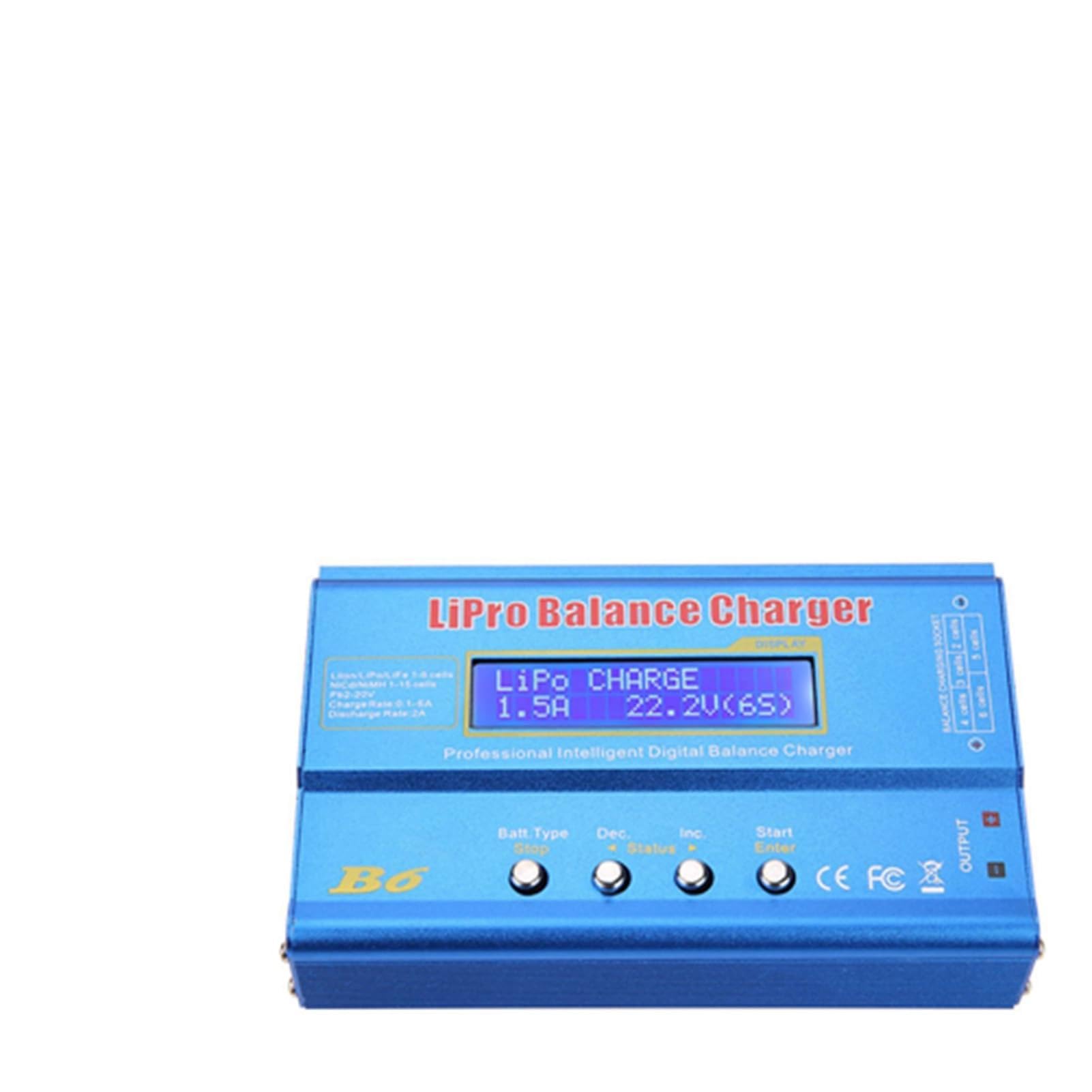 Ftvogue B6 80W Cargador de Equilibrio De Descarga de LCD Digital Tarjeta de Carga Paralela para BateríA Llipo Nimh RC(Without Plug)