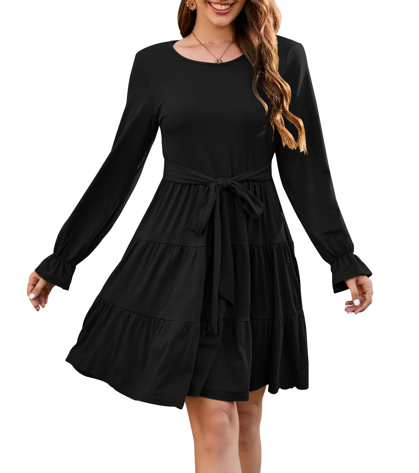 chinese dress ladies ALL BY MYSELF LONG SLEEVE FLOWY MINI DRESS IN BLACK – AKIRA