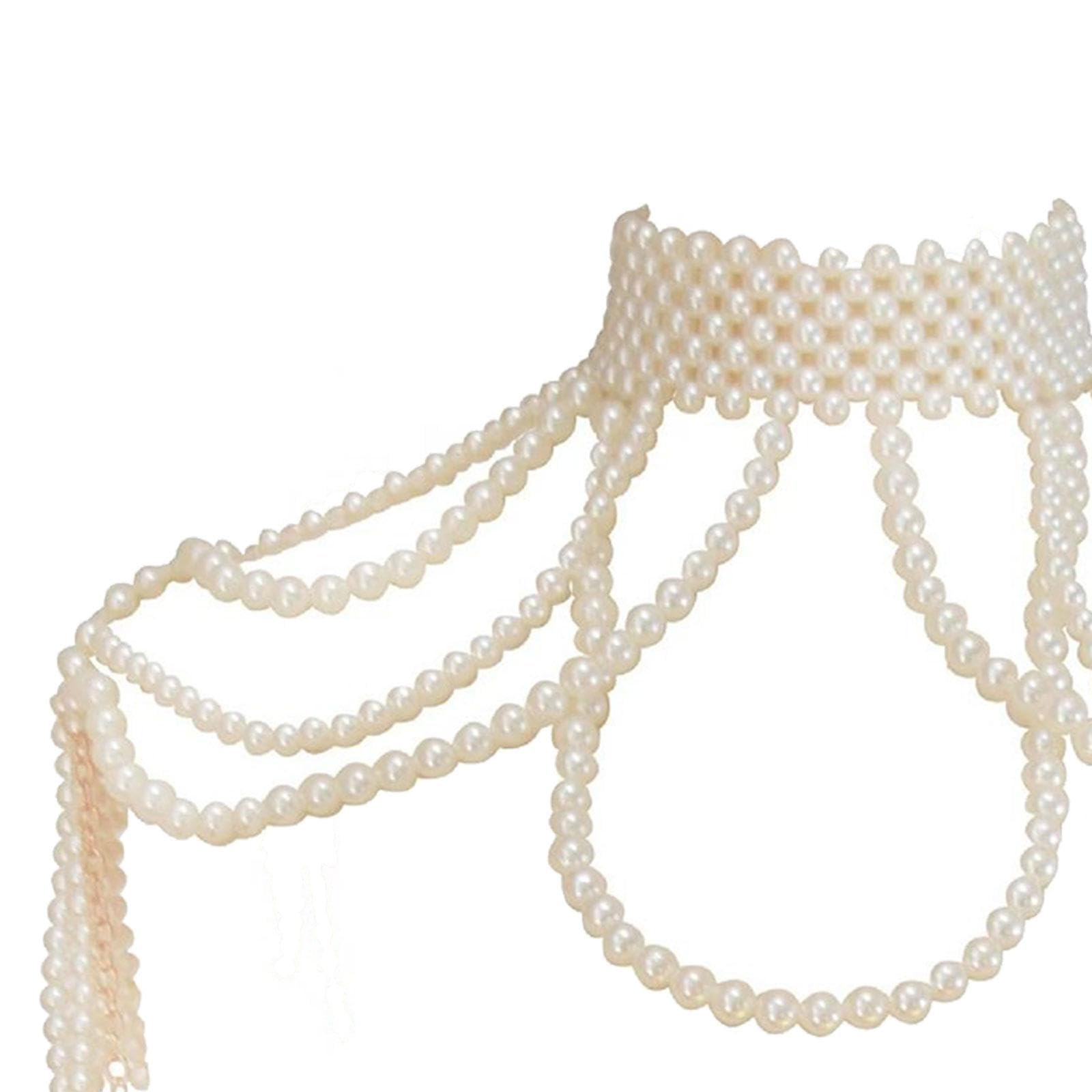 harayaa Bijoux d'épaule en Perles, Collier d'épaule en Perles, Bijoux de Corps pour Festival de Musique