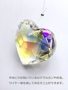 Amazon.co.jp: ハート型 サンキャッチャー パーツ クリスタル