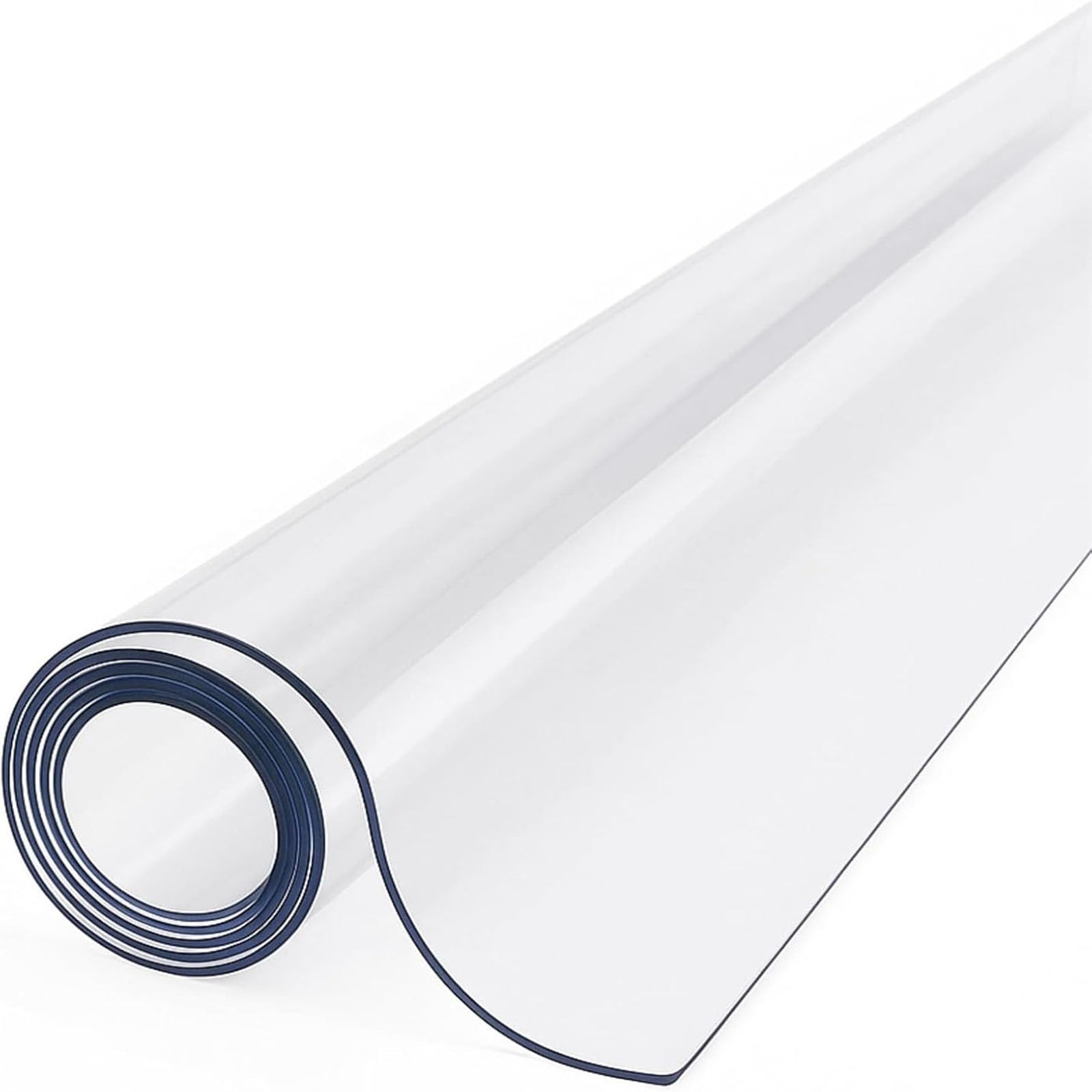 Toile Cirée 50 x 118 cm Protège Les Rayures Protection Table Transparent Transparent - Différentes Tailles pour La Maison et La Cuisine, Angle Droit