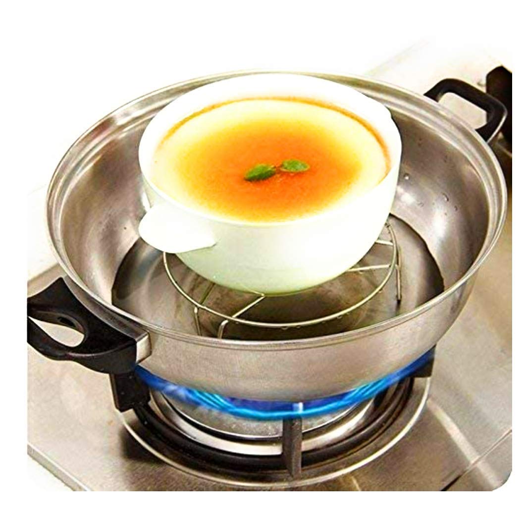 Stainless Steel Round Donga Cooker Stand/Steaming Tray Stand for Kitchen, Cooking Pot, Steamer Rack, Stand Cookware Tool Set of 1 — Amazon image 2