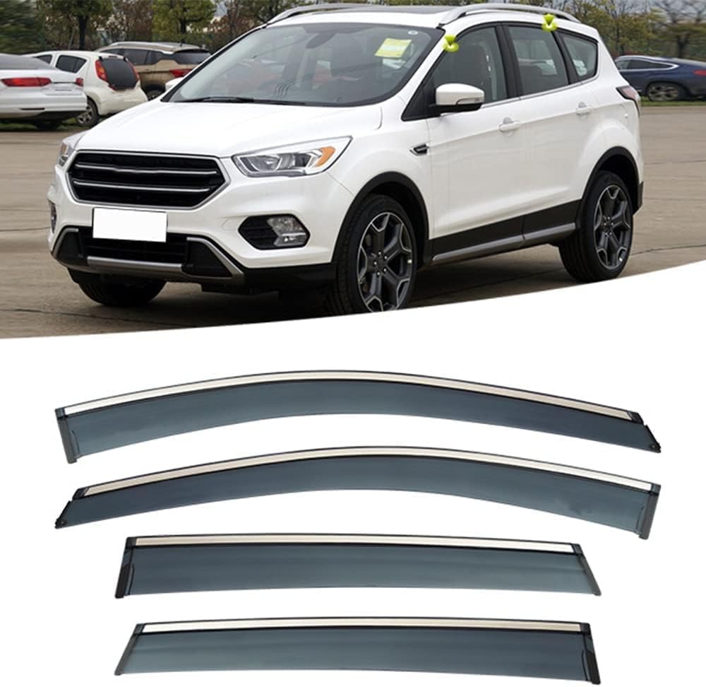 PANXUC Car Wind Deflectors for Ford KUGA C520 2013-2019, Side Window Wind Rain Deflector Window Visor Sun Rain Guard Smoke Guards