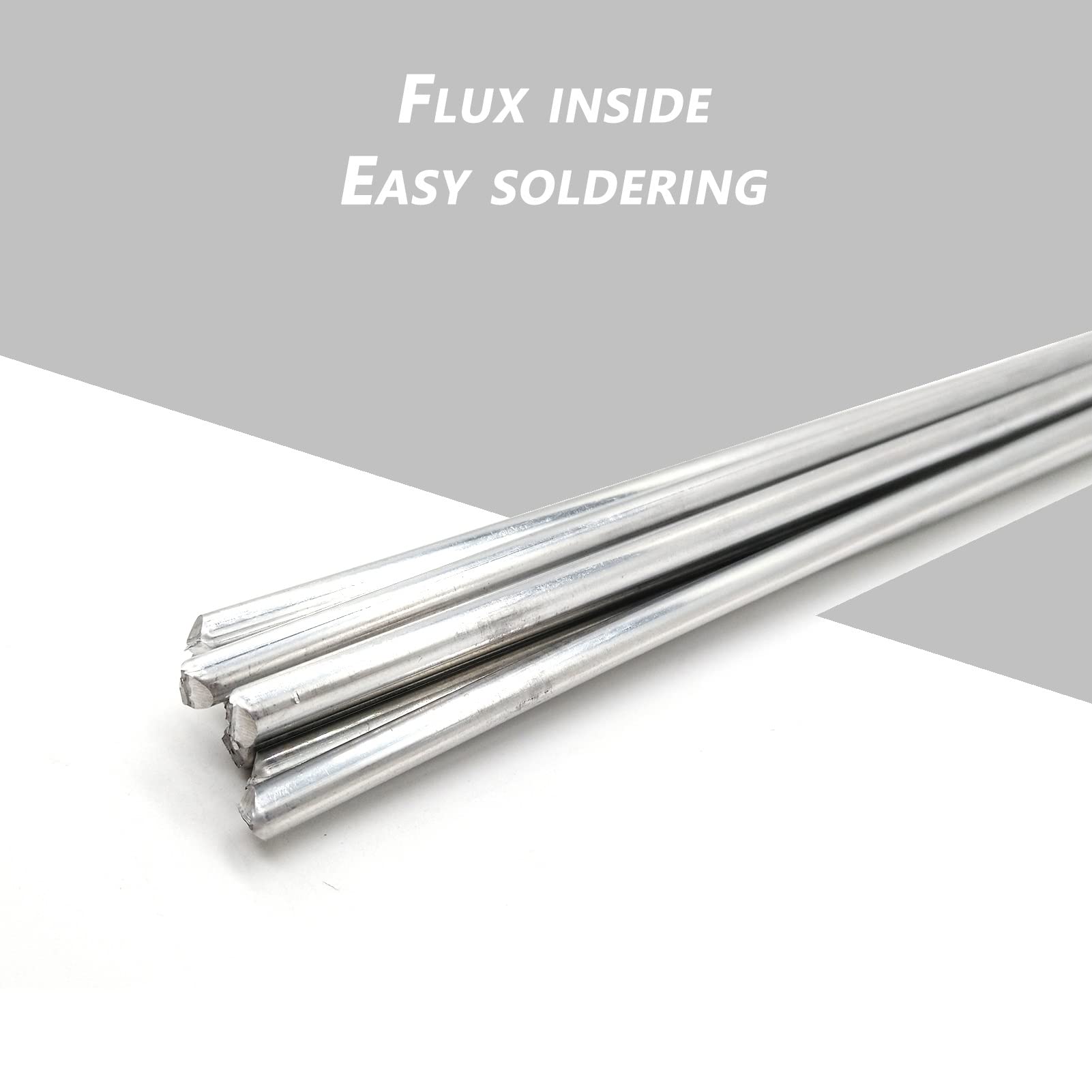 Varillas de soldadura de baja temperatura con núcleo fundente de solución de aluminio de 1,6/2,0/2,5 mm, varillas de reparación de aluminio para soldadura, sin necesidad de polvo de soldadura (Colo