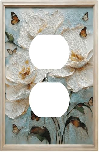 Miniatura 129 de Cubiertas Decorativas de Arte para Interruptores de Luz, Hojas de Otoño, Placa de Pared de Palanca Individual, Cubierta Decorativa de Interruptor,