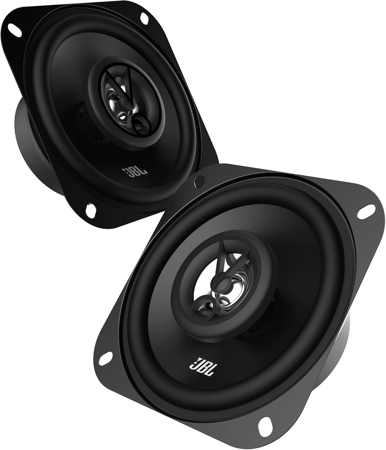 JBL Stage1 41F 4 in / 10 cm 2 Vías Altavoces Coche Coaxiales | 25 W RMS / 125 W pico, 90 dB, 4 ohmios, 75 Hz-20 kHz - altavoces para coche coaxiales - compatibles con autoradio de fábrica