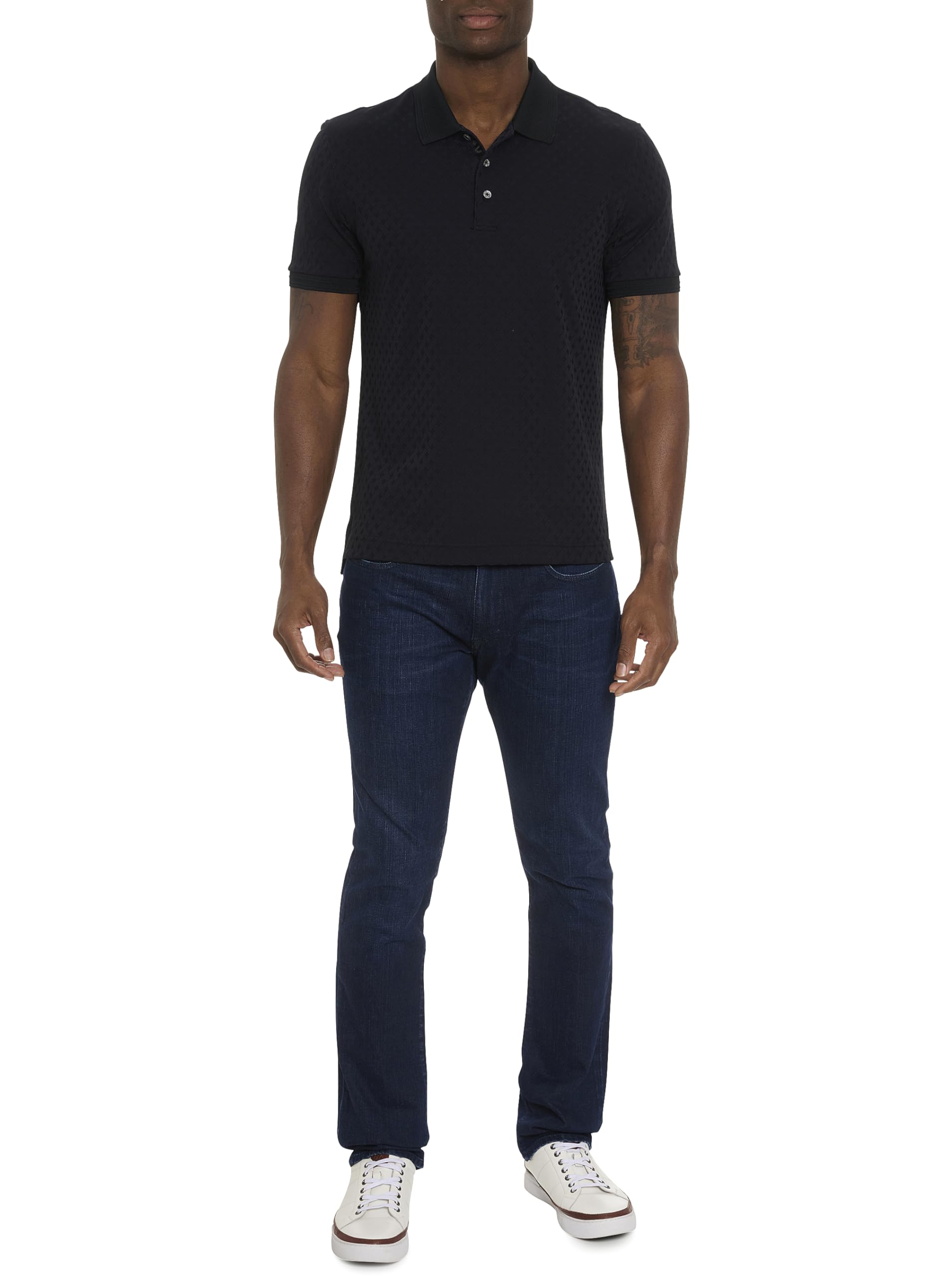 Robert Graham Men’s Elias Knit Short-Sleeve Polo Shirt