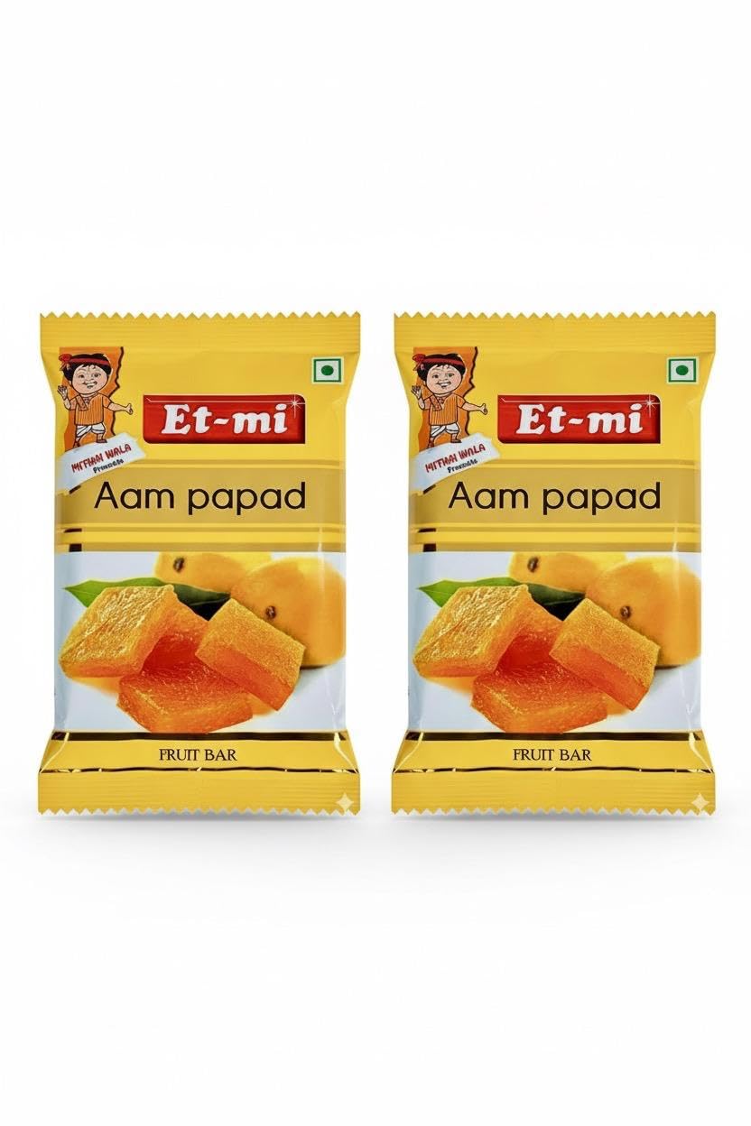 Et-mi Aam Papad, Traditional Indian Mango Fruit Bar, Sweet and Tangy Snack