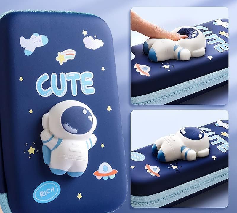 Image of DEOXY Cute Big Cartoon Theme Plastic Pencil Case-3D Eva Pencil Case Pouch, Multipurpose Zipper Pencil Case for Kids, Pen & Pencil Bag for School Kids (3D Cute Big)