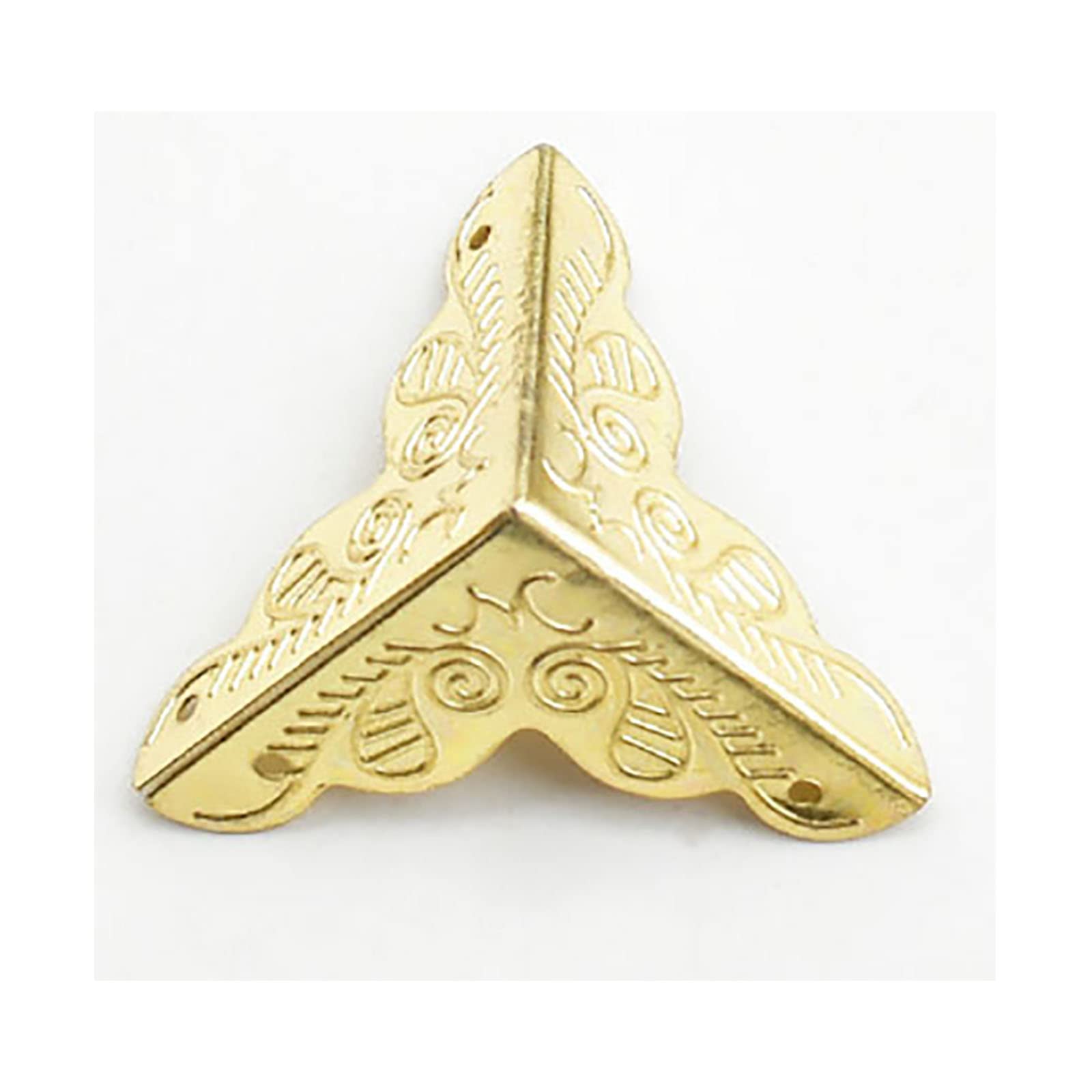 Guoyoocc Corner Protector,Metal Corner Protectors,Decorative Corner,Furniture Corner,Table Corner Protectors,Three-Sided Metal Corners3.5cm*2.5cm,For Jewelry Chest Wine Gift Box Wooden Case