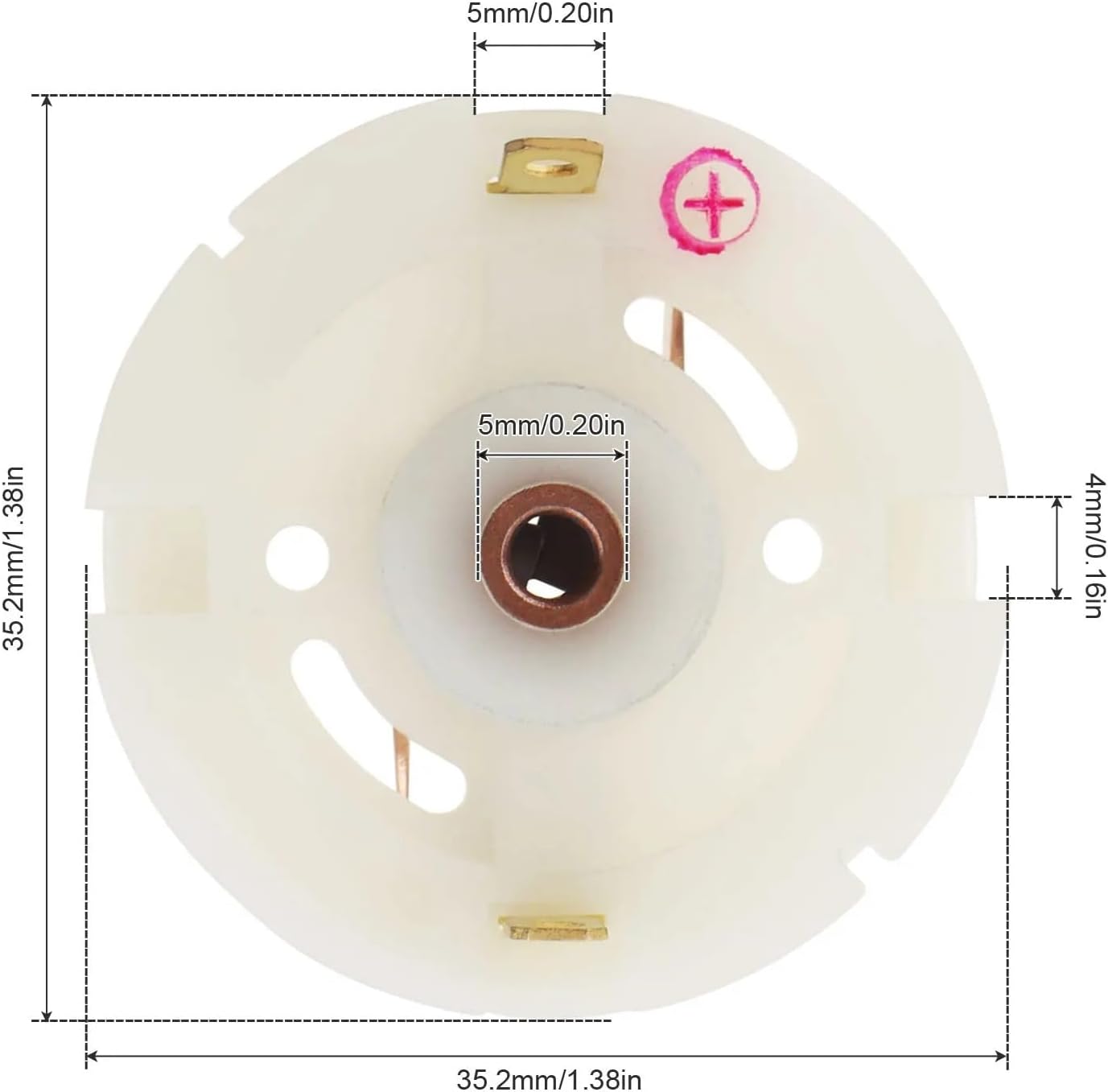 2Pcs RS550 DC Motor Carbon Brush Holder for Electric Drill/Electric Screwdriver with Copper Brush RS550 Carbon Brush Holder