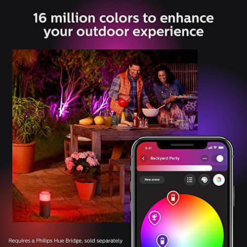 Philips Hue Calla White And Color Ambiance Outdoor Pathway Light Base Kit (1 Light, Power Supply And Mounting Kit), Works With Amazon Alexa, Apple Homekit And Google Assistant, Hue Bridge Required #TOP5