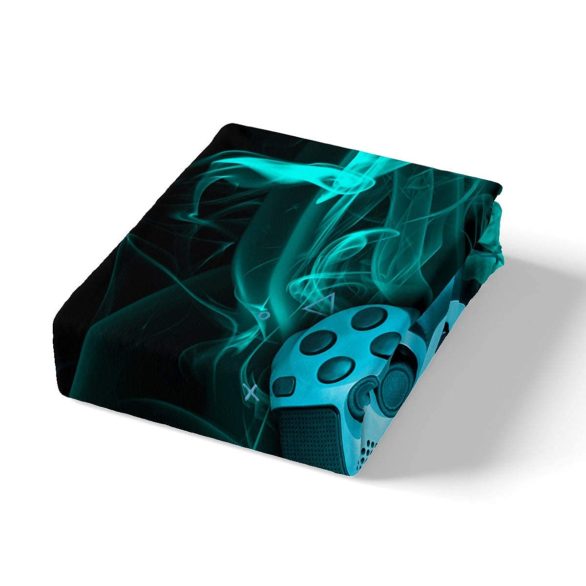 Juego de Ropa de Cama Individual Videojuegos,Juego de Videojuegos,Juego de Funda de edredón niños,triángulo geométrico,Juego de Sola,Juego de Cama,Color Turquesa