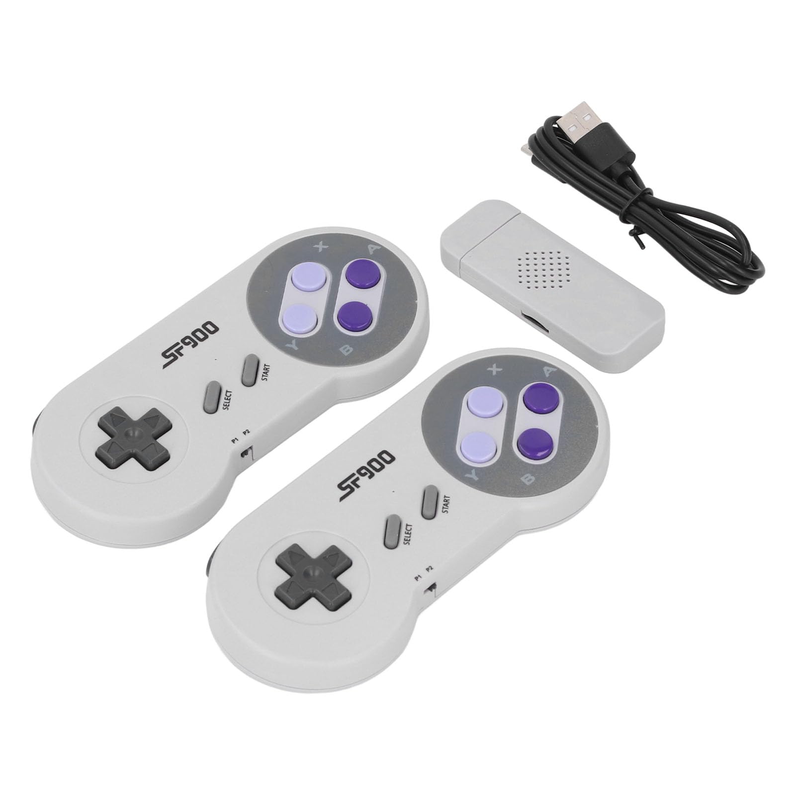 Coppia di console di gioco wireless con slot per schede di memoria Plug and Play ergonomiche retro video stick per TV SFC