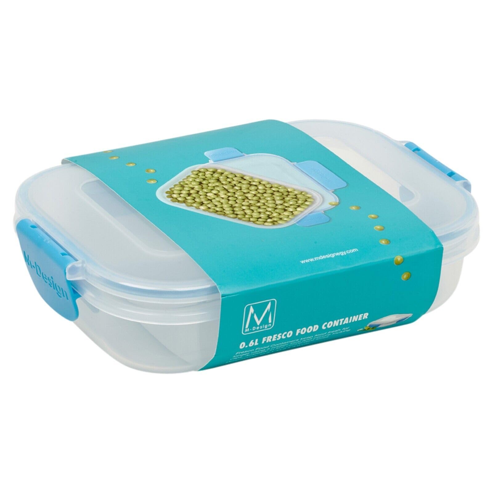 Urbn-Chef Blue Food Plastic Storage Container Airtight Seal Clip 'N' Lock Lid Dishwasher Safe