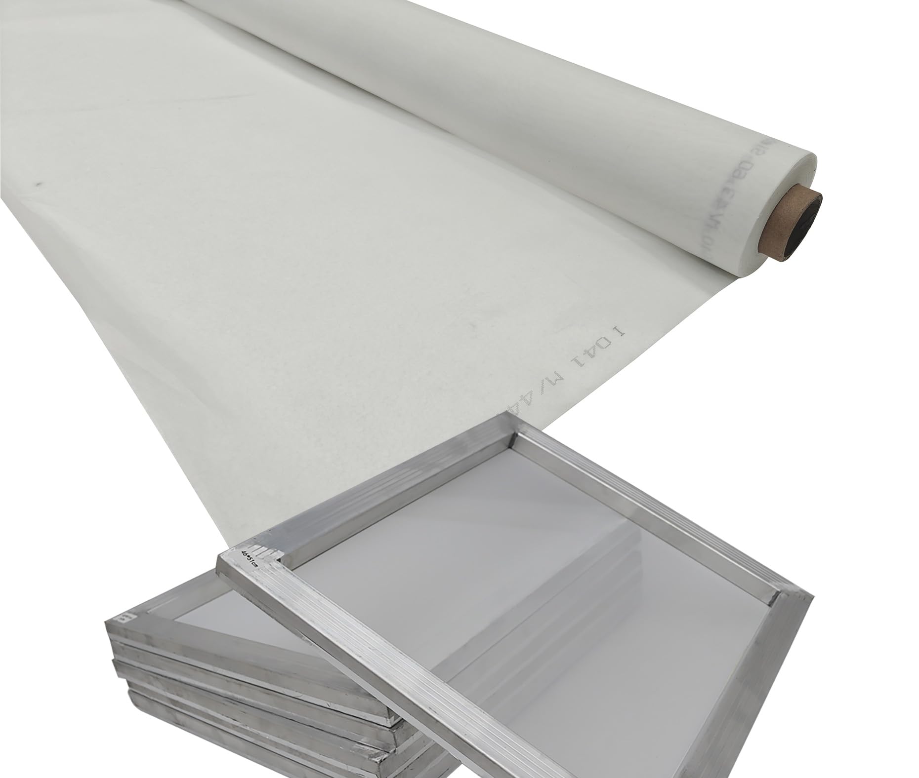 Toile de sérigraphie, 100 mailles 40 T, Largeur 1,27 m 3 m de long | Polyester blanc, pour textile, plastique, métal, verre et détails fins