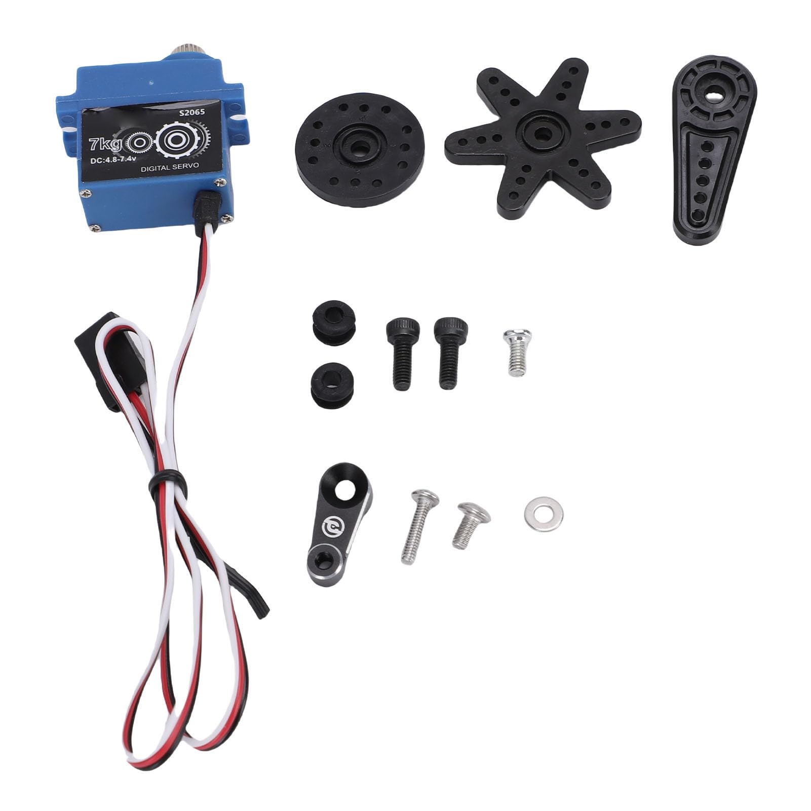 CHICIRIS Servo Digital RC, Servo Digital de Metal de Alto par Resistente Al Agua para SCX10 III 1/10 RC Crawlers, Mejora de Rendimiento de 7 Kg para Aventuras Todoterreno