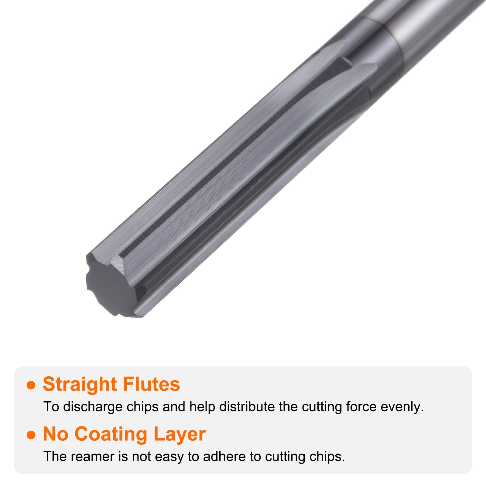 QUARKZMAN Alesatore A Percussione In Carburo 0.308" (7.82mm) Diametro A Scanalature Diritte A Codolo Cilindrico Utensile Per Alesatura Per Metallo E Torni Centri Di Lavorazione CNC.