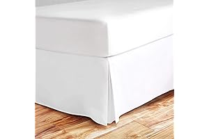 15 Inch Drop King Bed Skirt White: Luxury Hotel Quality, Tailored, Wrinkle & Fade Resistant