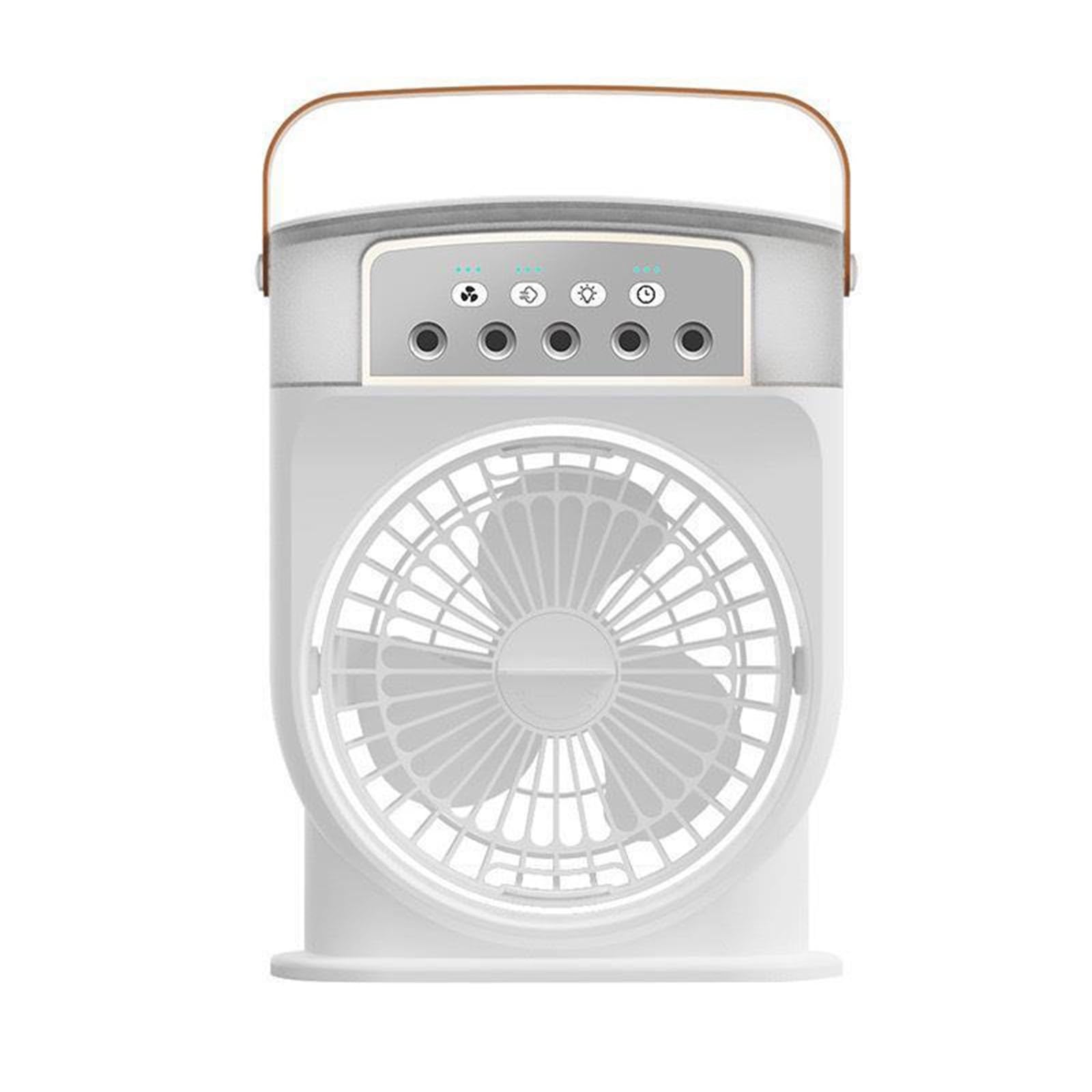 Uqezagpa White Air Conditioning Rechargeable Desktop Cooling Fan Abs Texture Low 3 Speed Suitable For Own Cooling In Small Space Rechargeable Portable Humidifier Fan