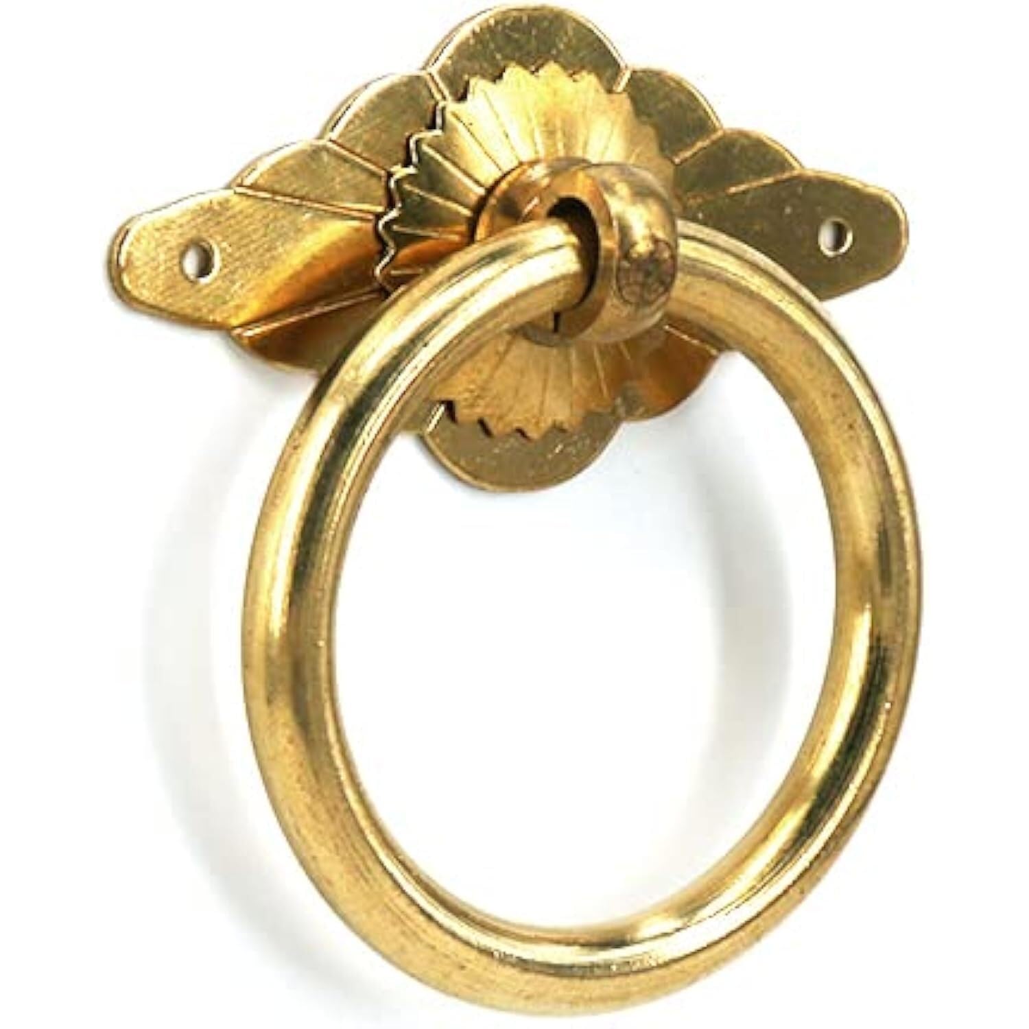 Zhaoqin B Ring Dia 50Mm Door Knocker Door Knockers 1X Brass Ring Drawer Knob Dresser Pulls For Furniture Decoration Closet Cabinet Cupboard Closet Door Knobs(B Ring Dia 50Mm)