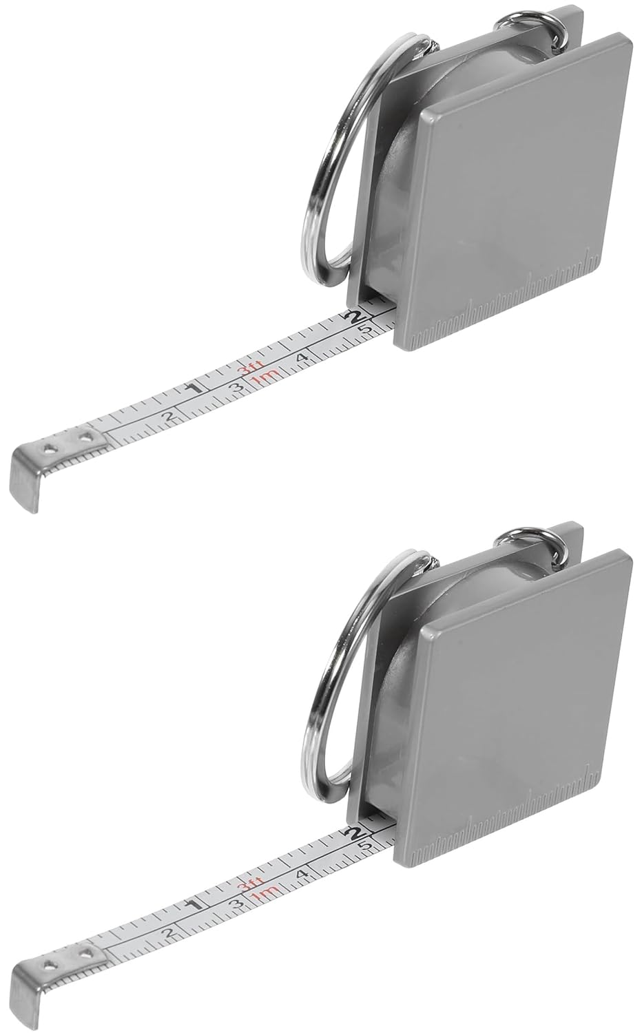 2Pcs 1M/40inch Mini Measure Tape Steel Tape Measure Keychain Portable Keyring Pull Ruler Measuring