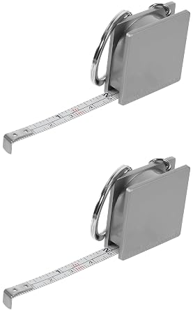 2 Pack Small Tape Measure Keychain, Retractable Steel Pocket Ruler