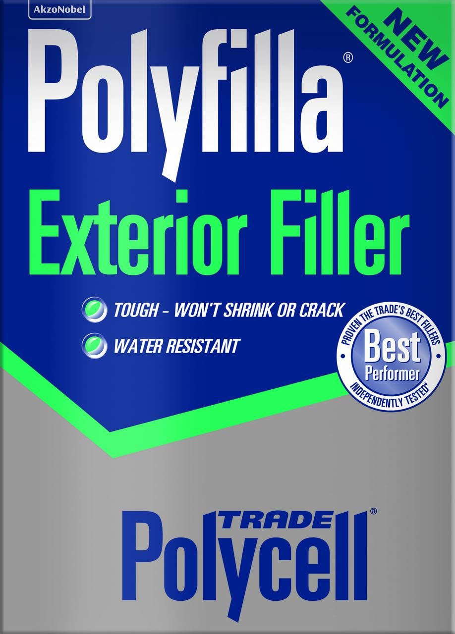 Polycell Trade Polyfilla Exterior Filler 2Kg In White Resin