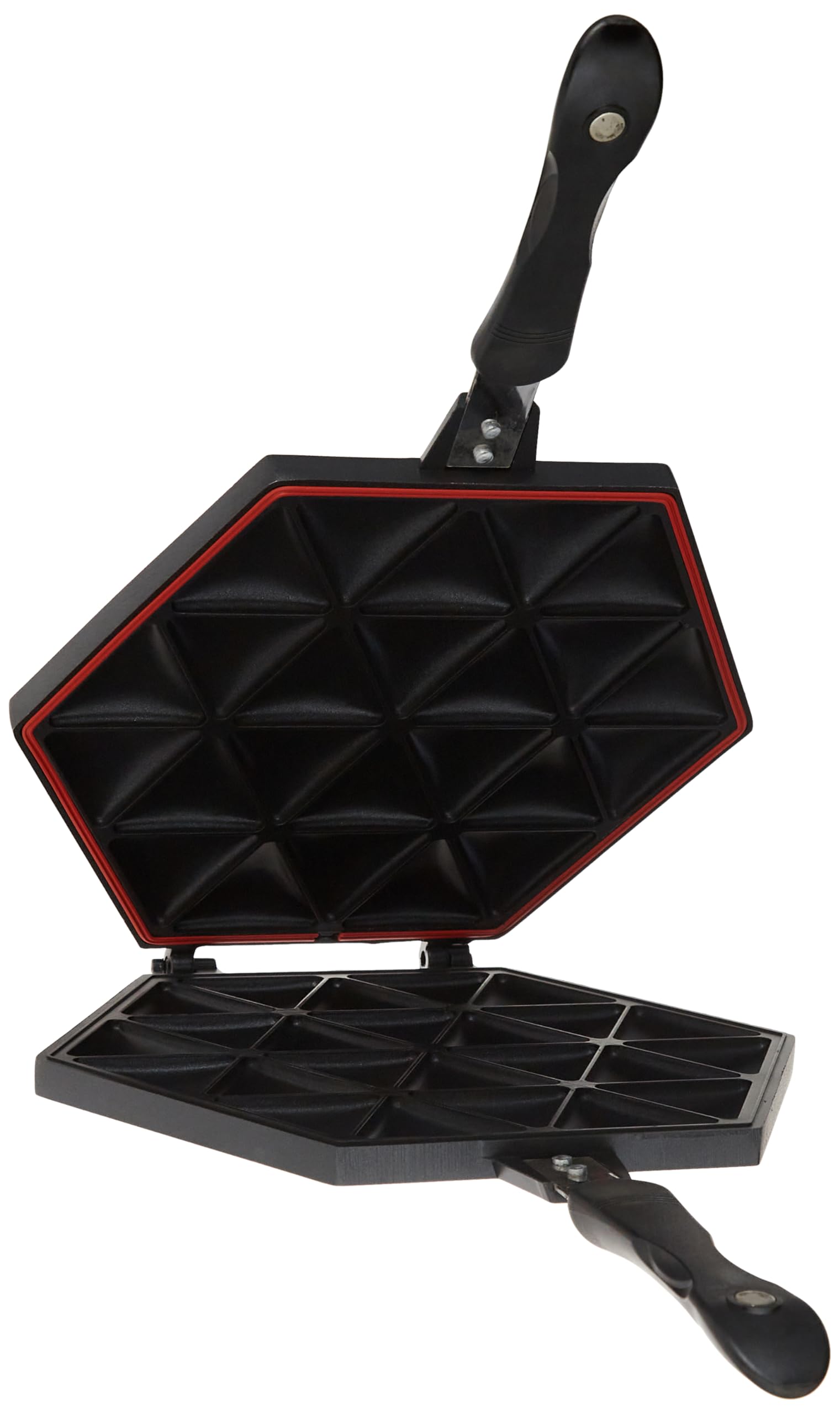 Royalford Samosa Maker RF10745 Double Sided, Non Stick Die Cast Aluminum with Bakelite Handle Highly Durable Silicone Sealing Ring Black Multicolor