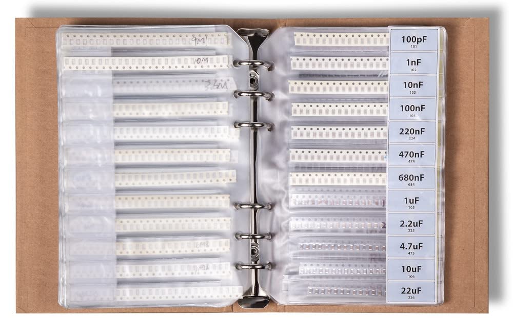 SMD SMT 0603 Elektronische Bauteile Sortiment Buch, Widerstand, Kondensator, Diode, Transistor, löten, 5435 Stück