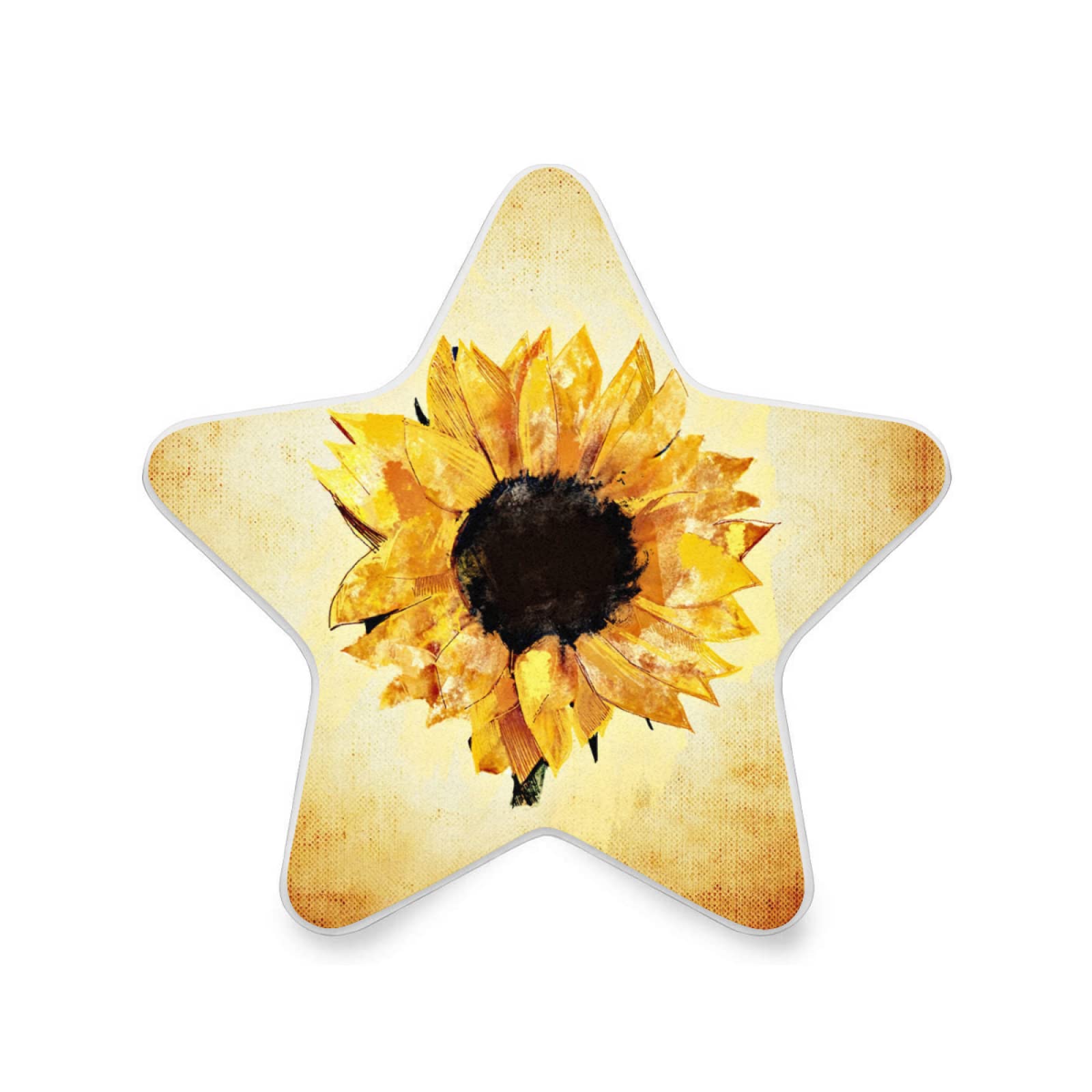 YouTary Sunflower Floral Inspirational Pattern Star Shape Plug in LED Night Light Lamp with Dusk to Dawn Sensor