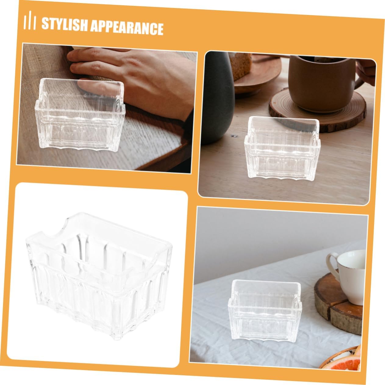 Sugar Packet Holder Acrylic Desktop Organizer for Tea Coffee