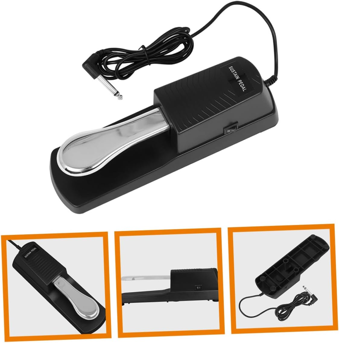 Electronic Piano Sustain Pedal for Keyboard Abs Metal Construction Tone Delay Design for Prolonged Notes Compatible with Korg Digital Pianos Non-slip Foot Damper for Enhanced