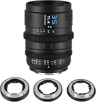 SIRUI VP-1 35mm T1.4 Full-Frame Cine Prime Lens: Interchangeable E/RF/Z/L Mounts, 8K Sharpness, Compact for Gimbals (Black)