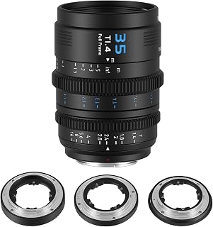 SIRUI VP-1 35mm T1.4 Full-Frame Cine Prime Lens: Interchangeable E/RF/Z/L Mounts, 8K Sharpness, Compact for Gimbals (Black)