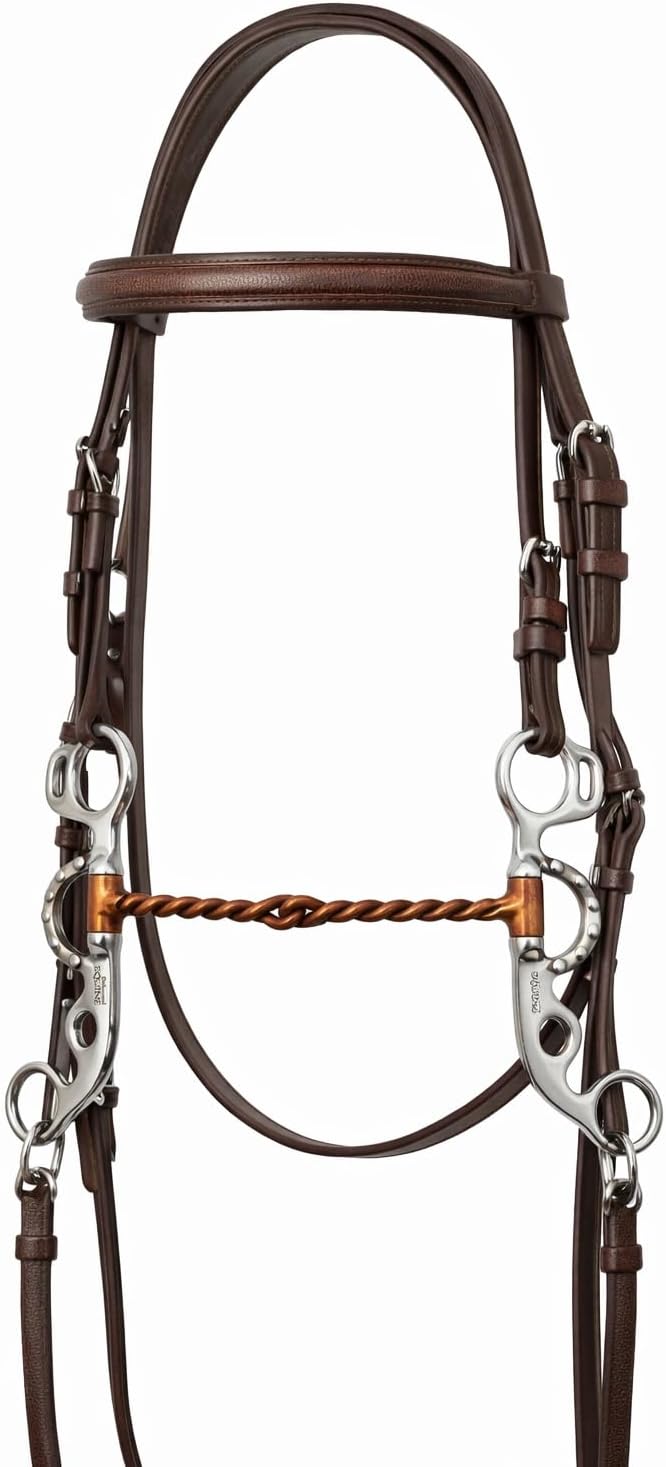 CHALLENGER 5" Short Shank Argentine Twisted Wire Copper Mouth Snaffle Studded Bit 35665B
