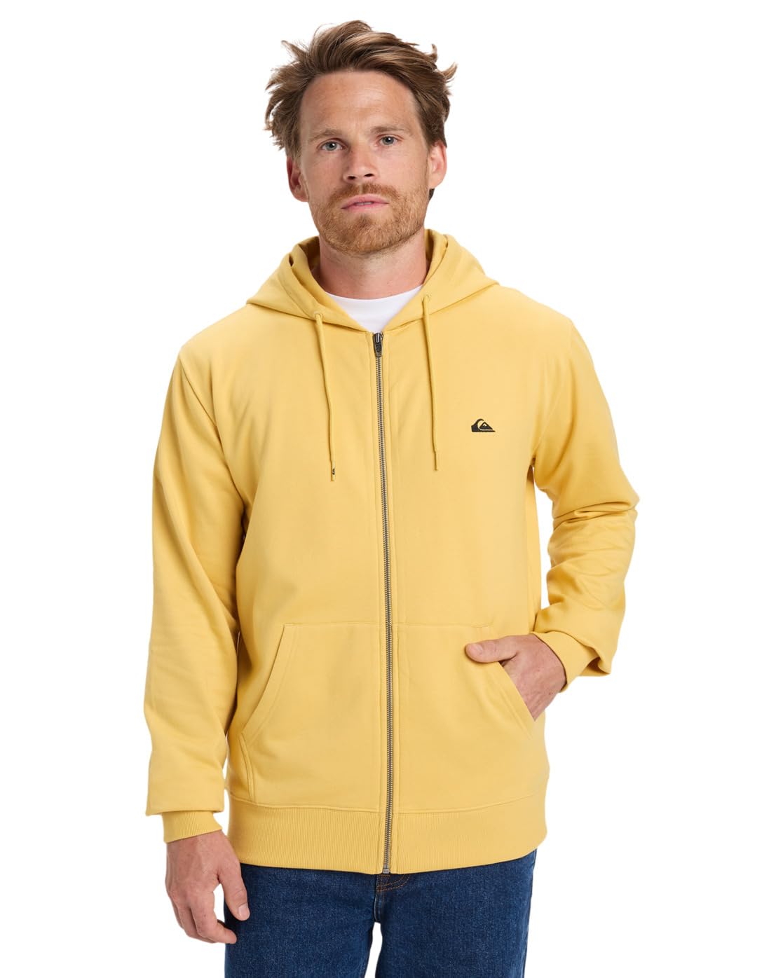 Quiksilver Fleece sweater BASIC HOOD ZIP YOUNG Men's Yellow XXL