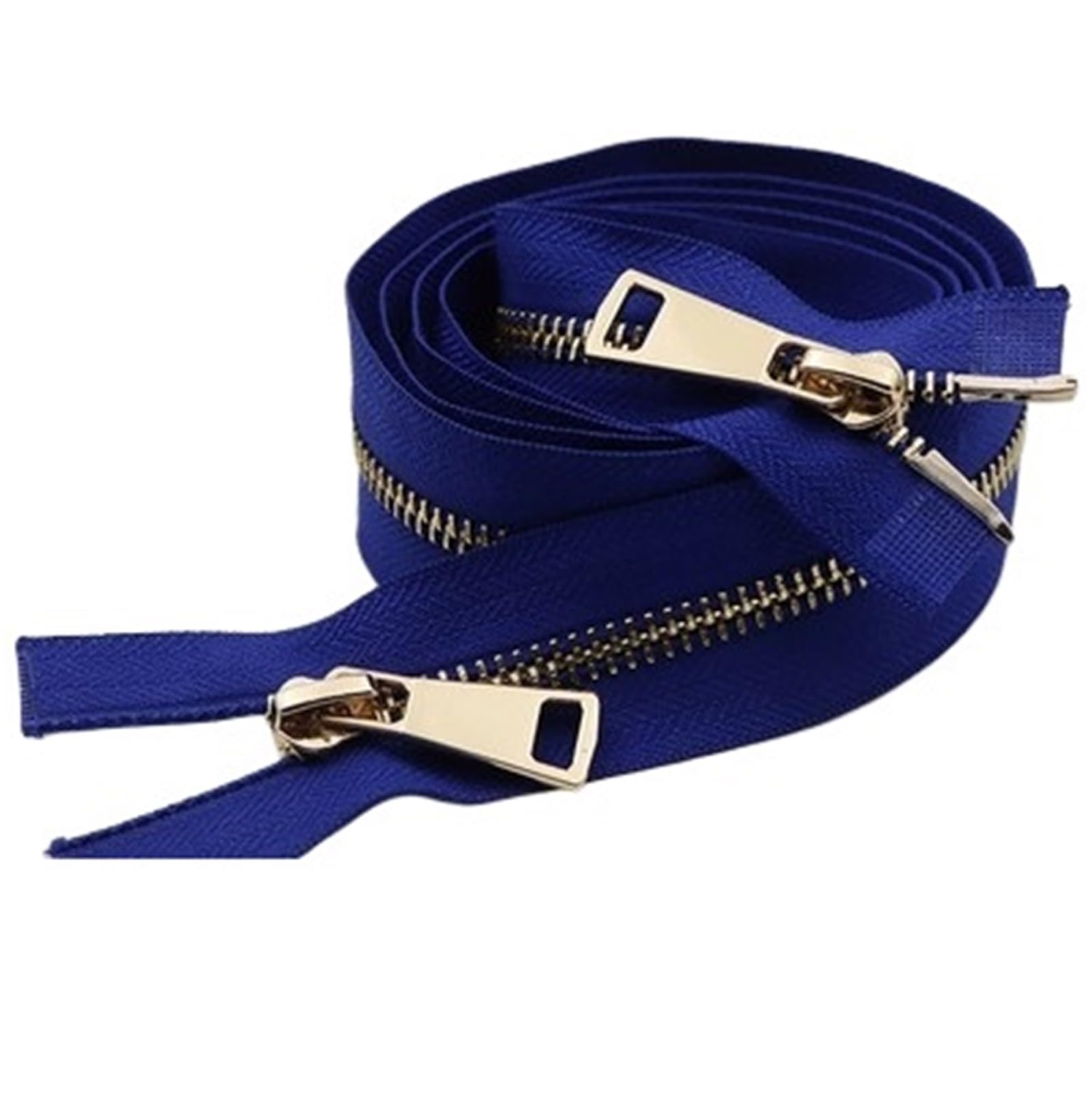Two Way Separating Zipper, Two Way Separating Zipper Size 5 Multicolor 80cm Metal Gold Teeth Double Sliders(Royal Blue)