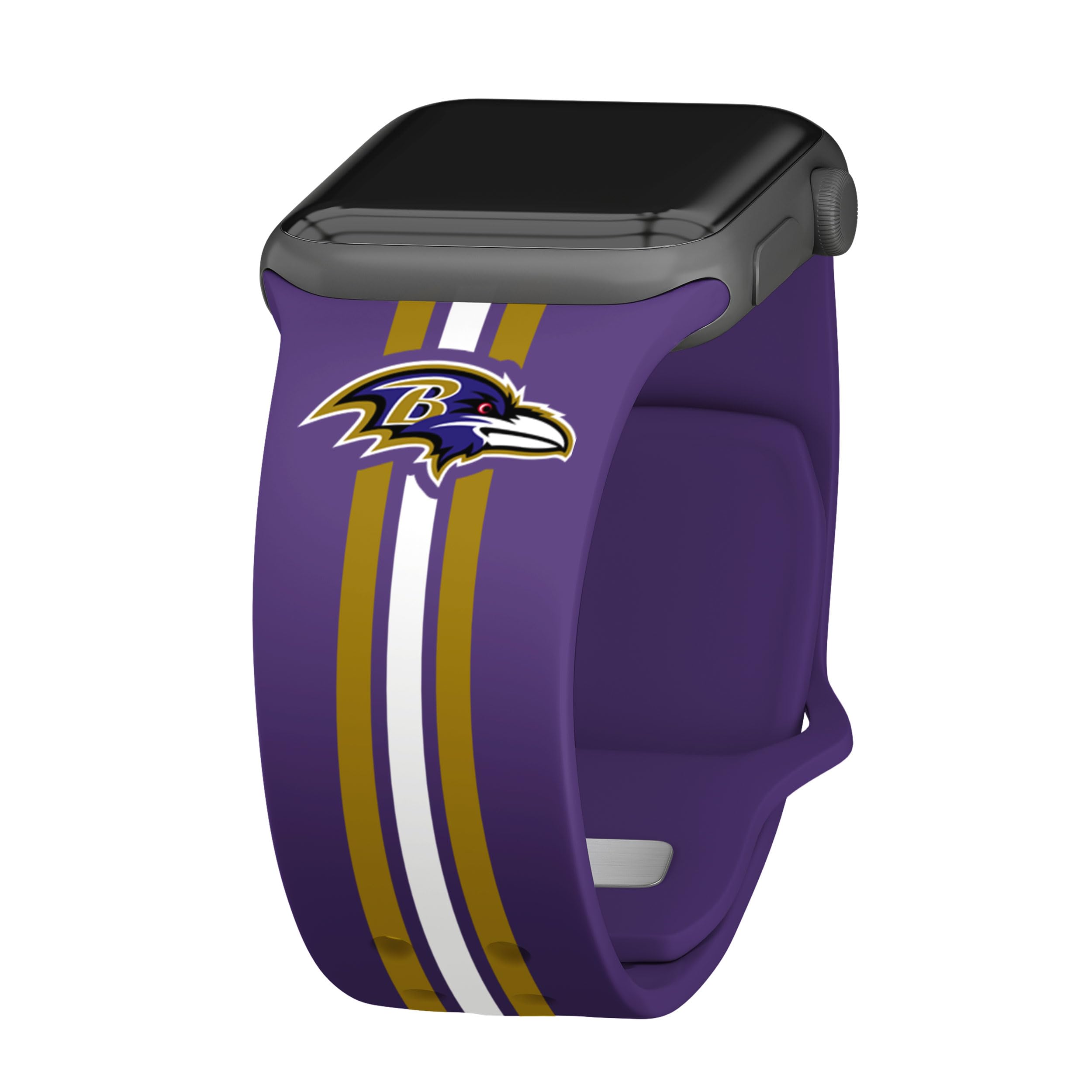 Game Time Baltimore Ravens HD Combo Package Compatible with Apple Watch and AirPods Pro (42/44/45mm Long)