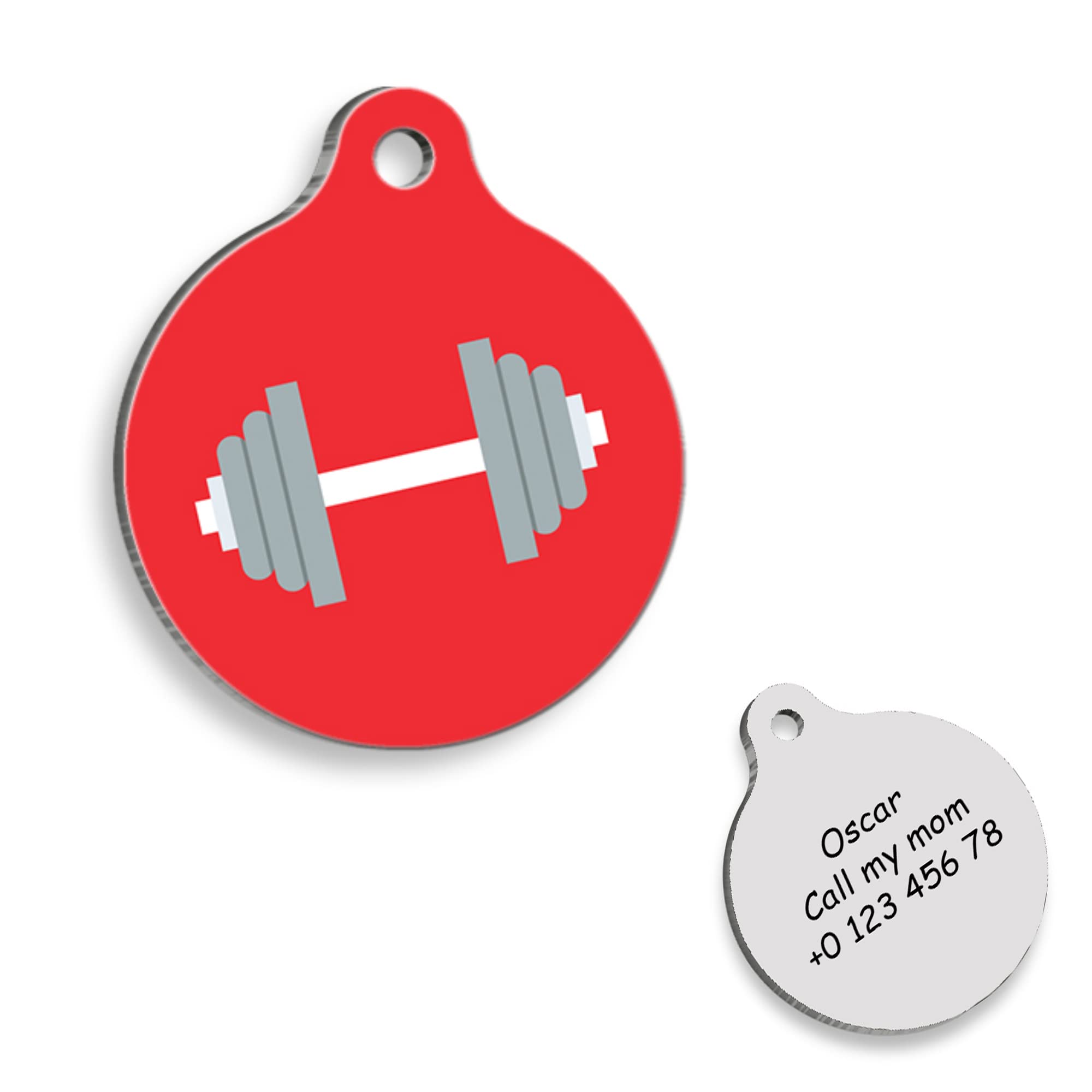 Bodybuilding Personalized Dog Tag - Custom Name Tag - ID Tag for Dog & Cat - Customized Pet Tags - Dog & Cat Name id Tag - Dog Name Tag - Engraved Dog Tag