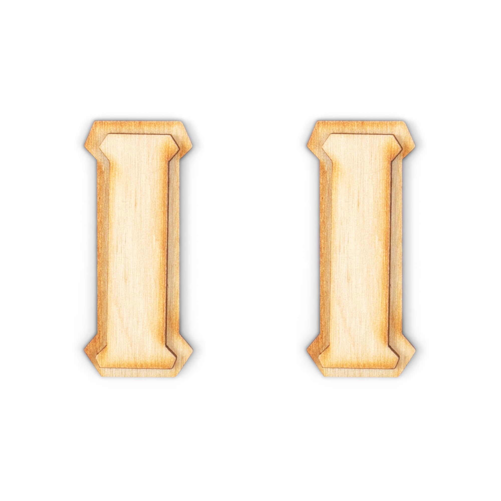 2 Pack Official Greek Wooden Letters for Crafts - Stitch Font Double Layer Wooden Greek Letters - Precision Cut Natural Wood Letter for Sorority/Fraternity Paddles and DIY Projects