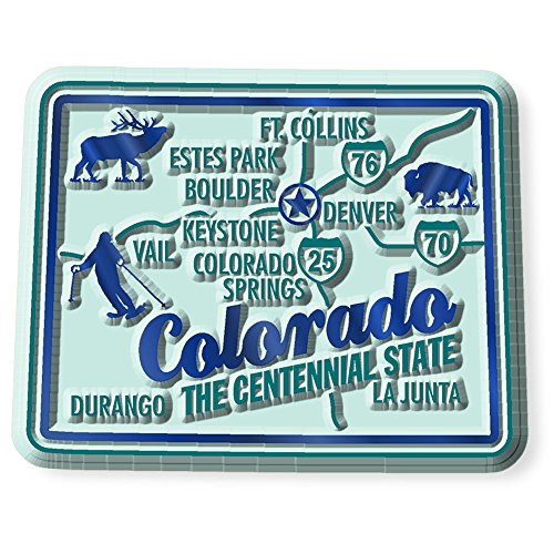 Imán decorativo Colorado vintage de goma 2.3 x 1.8 in